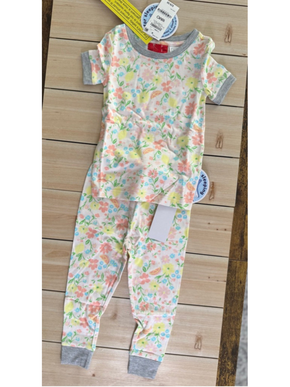 Girls Macys Family Pajama Set 18MO White Floral
